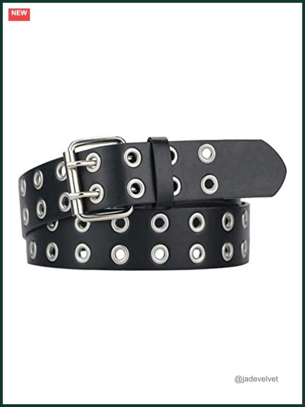 Grommet Studded Faux Leather Belt Punk Goth Unisex
